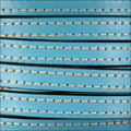 10mm flat STITCHED leather PASTEL TURQUOISE - meter