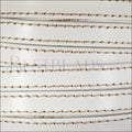 10mm flat STITCHED leather WHITE - meter