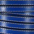 10mm flat STITCHED leather ELECTRIC BLUE - meter