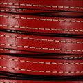 10mm flat STITCHED leather RED - meter