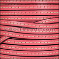 5mm flat STITCHED leather BUBBLEGUM PINK - meter
