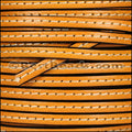 5mm flat STITCHED leather MUSTARD - meter