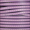 5mm flat STITCHED leather LILAC - meter