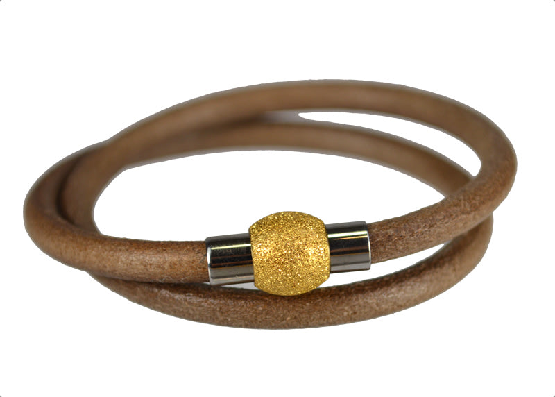 5mm round STAINLESS STEEL mag clasp STYLE 1 - GOLD - 10 clasps