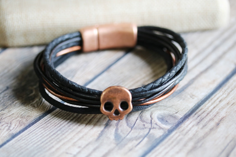 Regaliz® SKULL spacer ANT. COPPER - 10 pcs