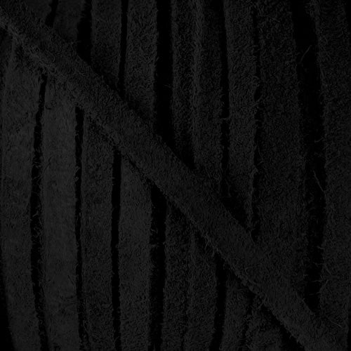 4mm Flat SUEDE lace BLACK - 20m SPOOL