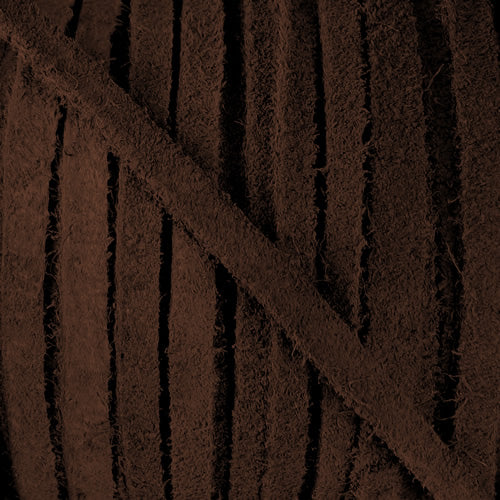4mm Flat SUEDE lace DARK BROWN - 20m SPOOL