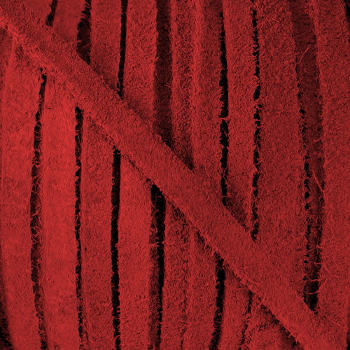4mm Flat SUEDE lace RED - 20m SPOOL