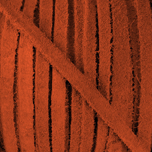 4mm Flat SUEDE lace BURNT ORANGE - 20m SPOOL