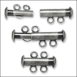 2 ring SLIDE clasp ANT COPPER - 36 pcs