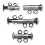 2 ring SLIDE clasp ANT COPPER - 36 pcs