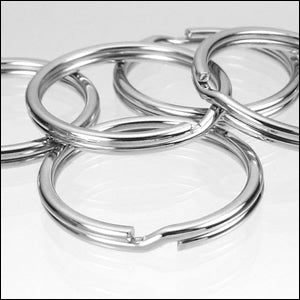 20mm Key Ring SILVER - 10 pcs