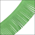Tassel Fringe Leather GREEN - 1 foot