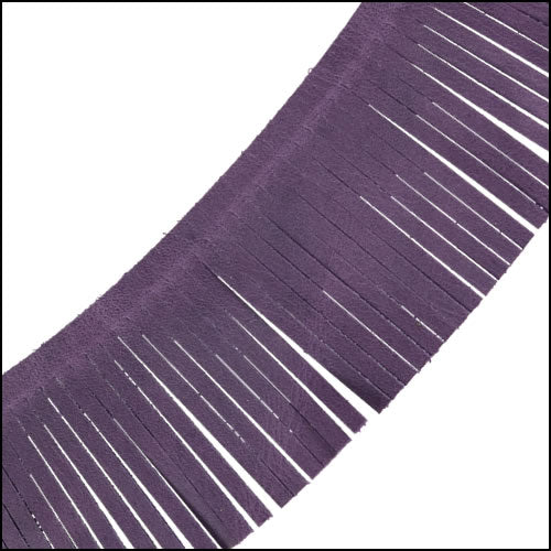 Tassel Fringe Leather VIOLET - 1 foot