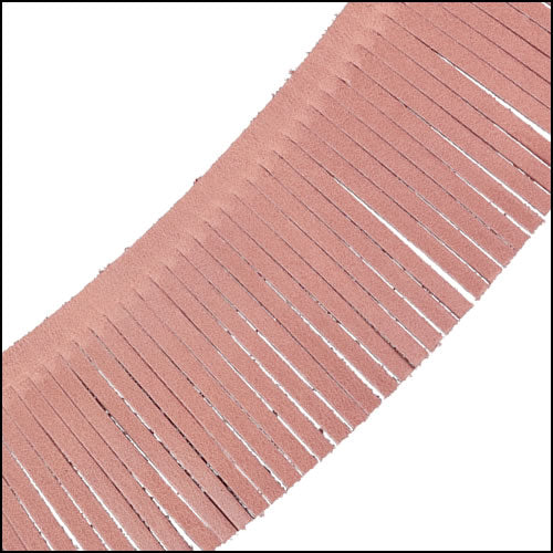 Tassel Fringe Leather PINK - 1 foot