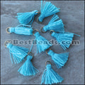 15mm RING : TURQUOISE Tassel - 10 pcs