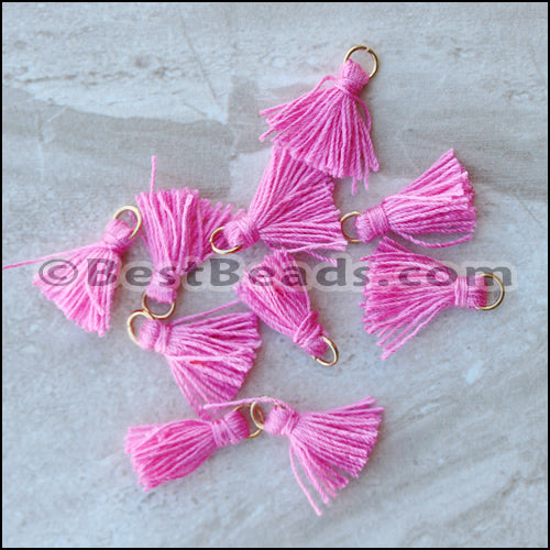 15mm RING : PINK Tassel - 10 pcs