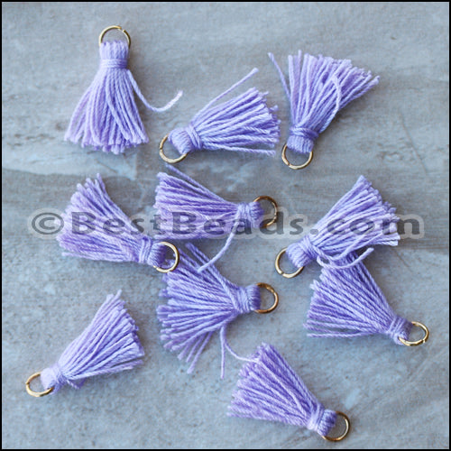 15mm RING : LILAC Tassel - 10 pcs