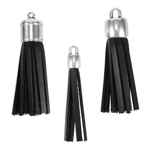 Tassel Fringe Leather DARK MUAVE - 1 foot
