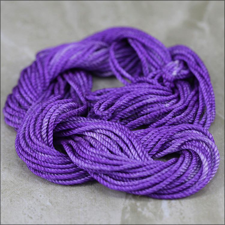 Hand-Dyed SILK THREAD bundle of 12 meters - GRAPE SODA