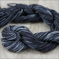 Hand-Dyed SILK THREAD bundle of 12 meters - STORMY SKY