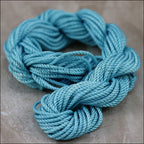 Hand-Dyed SILK THREAD bundle of 12 meters - LT BLUE
