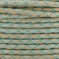 3mm Round VINTAGE Med Braided Leather VTG CANDY ROBIN EGG - METER