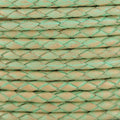 3mm Round VINTAGE Med Braided Leather VTG CANDY MINT - METER