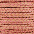 4mm Round VINTAGE Med Braided Leather VTG CANDY ROSE - METER