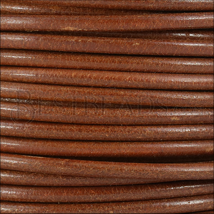 Ltd Edition LEATHER 4mm Round - WYSIWYG - 24 meter SPOOL