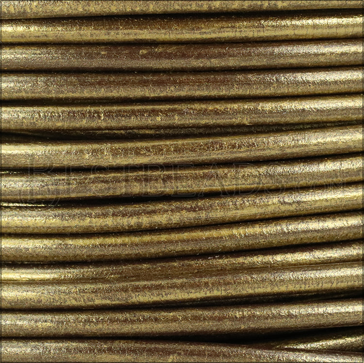 Ltd Edition LEATHER 4mm Round - WYSIWYG - 25 meter SPOOL