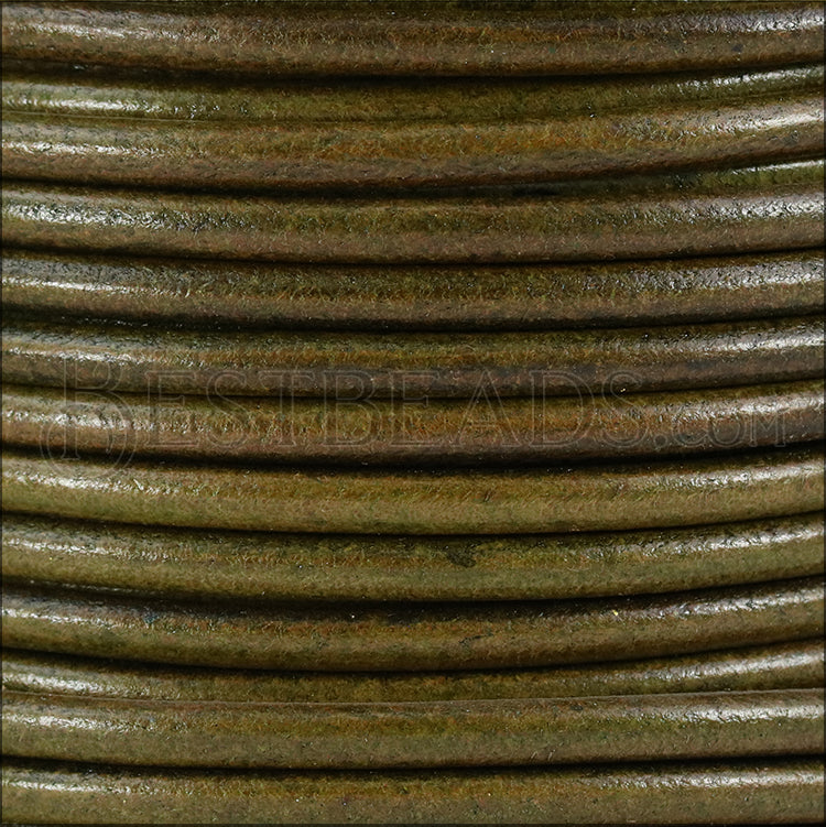 Ltd Edition LEATHER 4mm Round - WYSIWYG - 25 meter SPOOL