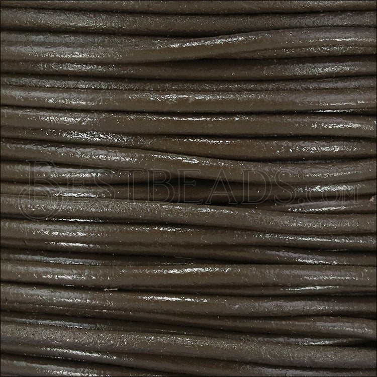 Ltd Edition LEATHER 2mm Round - WYSIWYG - 25 meter SPOOL