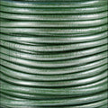 Ltd Edition LEATHER 5mm Round - MET. GREEN - 10 meter SPOOL