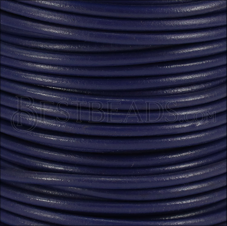 Ltd Edition LEATHER 5mm Round - PURPLE - 10 meter SPOOL