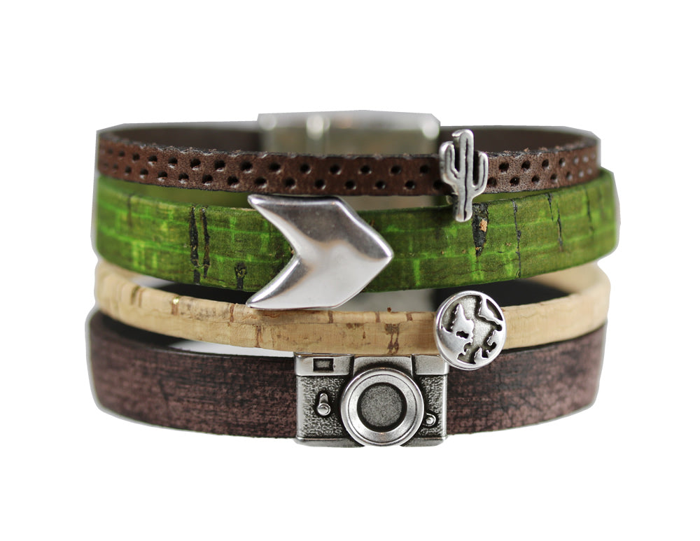 5mm flat BRUCIATO PERFORATED leather BROWN - meter