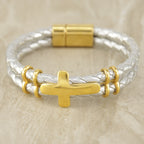 Made with 2 strands of 5mm round braided leather